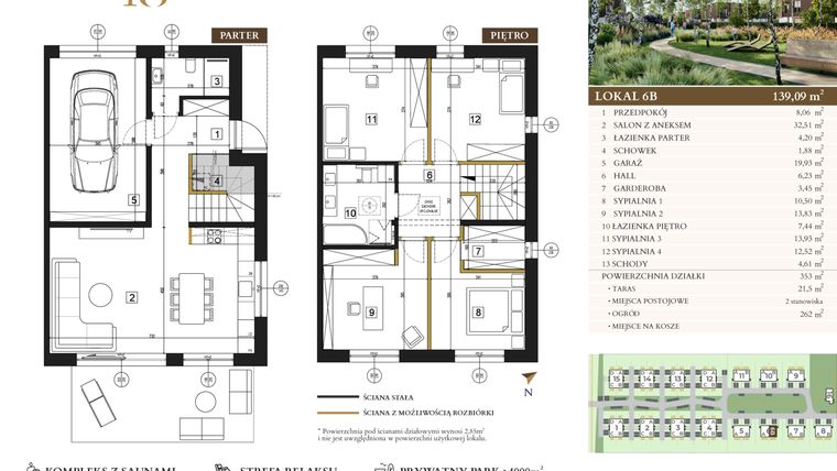 Rzut - Dom na sprzedaż 5 pokoi o powierzchni 139,19 m² - numer 6B-v2 w Lawinowa 18