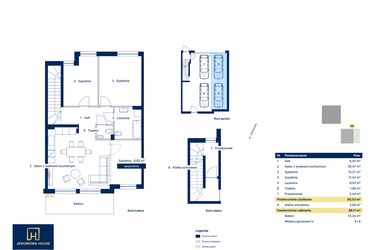 Rzut - Mieszkanie na sprzedaż 4 pokoje o powierzchni 80,53 m² - numer 48 w Nova Jeziorowa 2