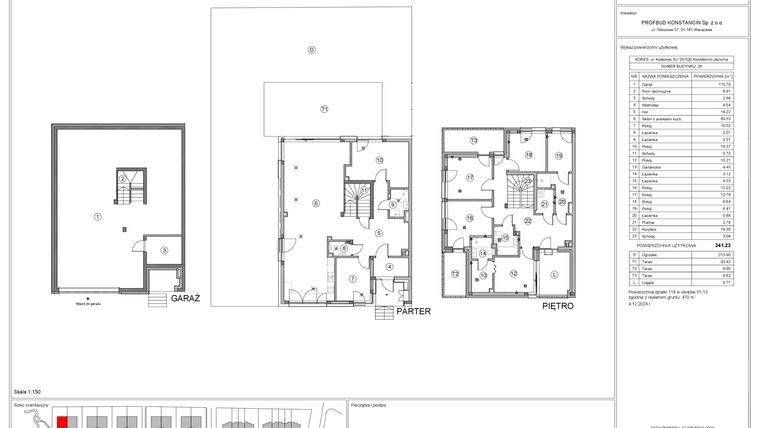 Rzut - Dom na sprzedaż 6 pokoi o powierzchni 341,23 m² - numer 26 w Gaia Park