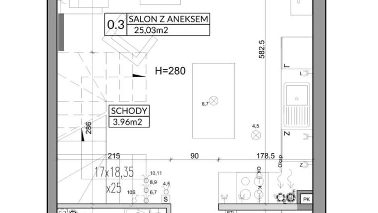 Rzut - Dom na sprzedaż 3 pokoje o powierzchni 72,9 m² - numer 21B w Nova Magdalenka 6