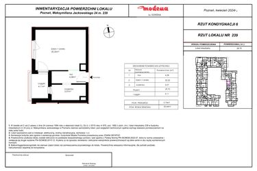 Rzut - Mieszkanie na sprzedaż 1 pokój o powierzchni 30,44 m² - numer 239 w Modena I