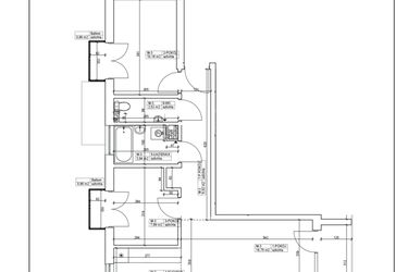 Rzut - Mieszkanie na sprzedaż 3 pokoje o powierzchni 57,91 m² - numer 3 w Bydgoska 19