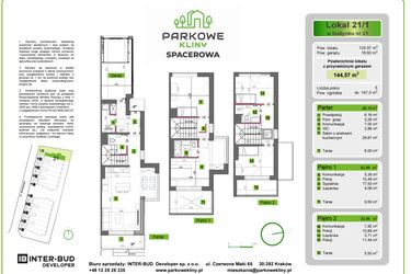 Rzut - Dom na sprzedaż 5 pokoi o powierzchni 144,57 m² - numer 21/1 w Parkowe Kliny