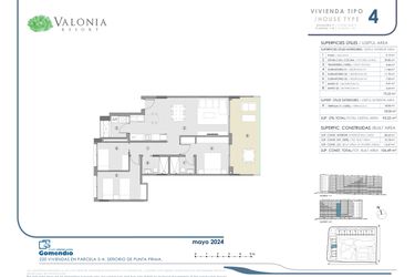 Rzut - Mieszkanie na sprzedaż 3 pokoje o powierzchni 93,25 m² - numer 172 w Valonia - Alicante