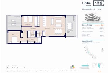 Rzut - Mieszkanie na sprzedaż 2 pokoje o powierzchni 133,05 m² - numer A11-033 w Unika I
