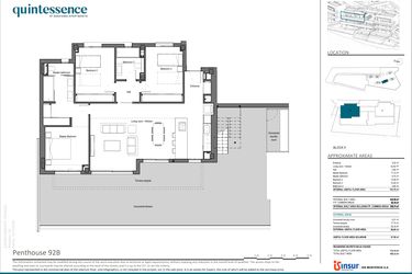 Rzut - Mieszkanie na sprzedaż 3 pokoje o powierzchni 103,76 m² - numer 92B w Quintessence - Marbella