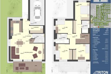 Rzut - Dom na sprzedaż 5 pokoi o powierzchni 144,88 m² - numer CC1 w Triton Country 2024