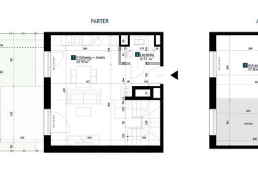 Rzut - Mieszkanie na sprzedaż 1 pokój o powierzchni 54,73 m² - numer BA0003 w Viva Cité