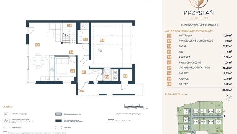 Rzut - Dom na sprzedaż 5 pokoi o powierzchni 194,24 m² - numer N1 w Przystań Złotokłos