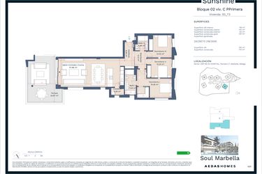 Rzut - Mieszkanie na sprzedaż 3 pokoje o powierzchni 169,47 m² - numer 2541-VI-2-1-C w Soul Marbella Sunshine