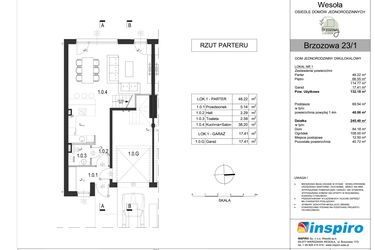 Rzut - Dom na sprzedaż 5 pokoi o powierzchni 163 m² - numer 23_1 w Brzozowy Zakątek
