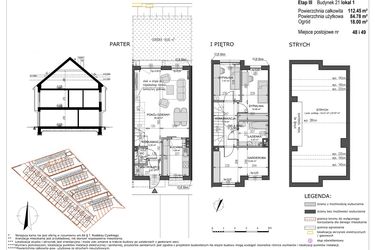 Rzut - Mieszkanie na sprzedaż 4 pokoje o powierzchni 84,79 m² - numer B21/L1 w Słoneczne Ogrody