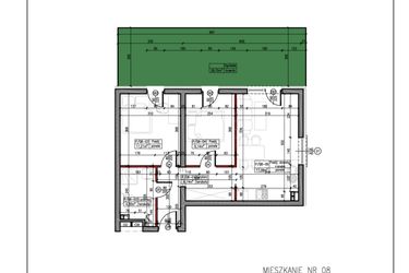 Rzut - Mieszkanie na sprzedaż 3 pokoje o powierzchni 50,37 m² - numer 8 w Janowska