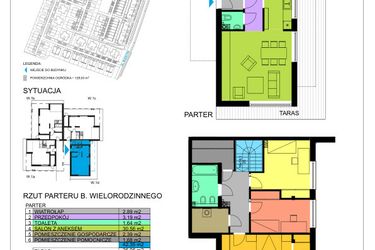 Rzut - Mieszkanie na sprzedaż 4 pokoje o powierzchni 109,07 m² - numer W1D w Błękitne Aleje