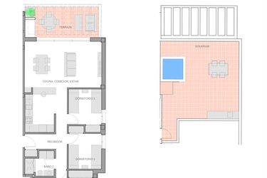 Rzut - Mieszkanie na sprzedaż 3 pokoje o powierzchni 93 m² - numer 4-7-4-1 w Apartamenty w Guardamar del Segura - 28271051