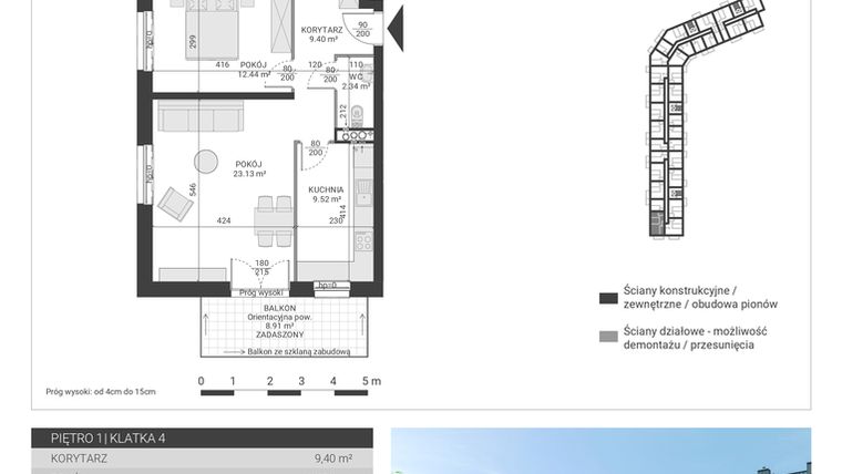 Rzut - Mieszkanie na sprzedaż 3 pokoje o powierzchni 72,67 m² - numer 97 w Ignatki Forest etap II