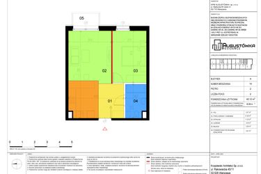 Rzut - Mieszkanie na sprzedaż 2 pokoje o powierzchni 42,12 m² - numer A15 w Augustówka Residence