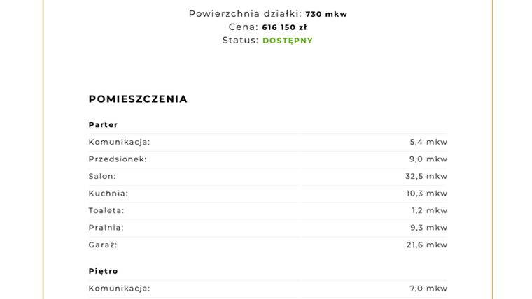 Rzut - Dom na sprzedaż 4 pokoje o powierzchni 147 m² - numer Dom 24 w Osiedle Diamentove