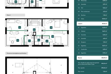 Rzut - Dom na sprzedaż 5 pokoi o powierzchni 180,09 m² - numer 8B w Spokojny Wilanów