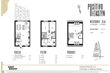 Rzut - Dom na sprzedaż 6 pokoi o powierzchni 153,44 m² - numer C.5a w Positivo Ołtaszyn