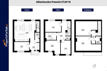 Rzut - Dom na sprzedaż 5 pokoi o powierzchni 124,61 m² - numer C2 w Miasteczko Powsin etap III
