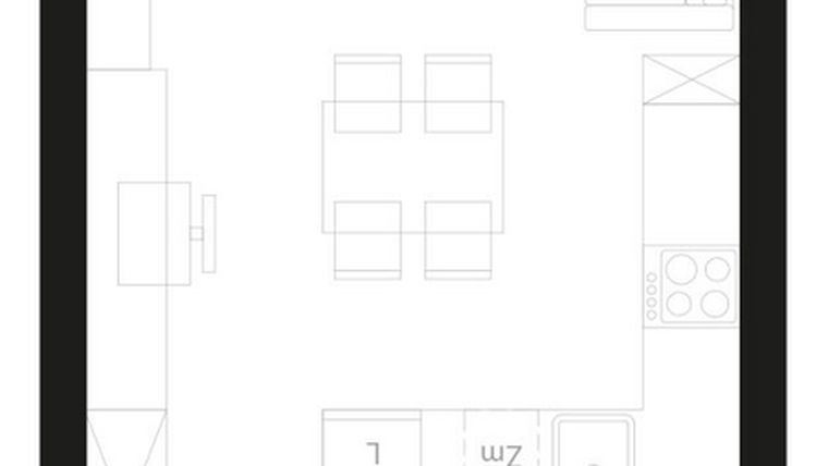Rzut - Mieszkanie na sprzedaż 1 pokój o powierzchni 32,29 m² - numer M34 w Atrium House
