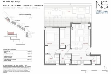 Rzut - Mieszkanie na sprzedaż 1 pokój o powierzchni 87 m² - numer 511A w Navigolf Suites - Mijas