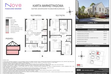 Rzut - Dom na sprzedaż 5 pokoi o powierzchni 95,51 m² - numer A2.1 w Nove Piaseczno Grande