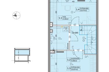 Rzut - Dom na sprzedaż 3 pokoje o powierzchni 61,92 m² - numer 58 w Boska Ksawerowska 2 etap 4