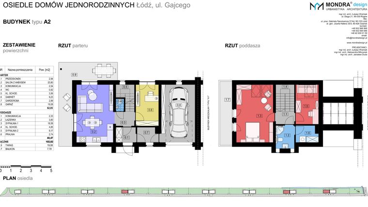 Rzut - Dom na sprzedaż 4 pokoje o powierzchni 102,53 m² - numer 228M w Osiedle Gajcego