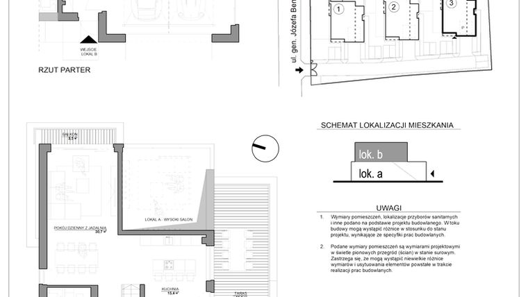 Rzut - Mieszkanie na sprzedaż 5 pokoi o powierzchni 114,7 m² - numer 3B w Nove Bema