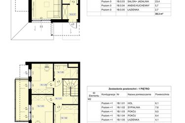 Rzut - Mieszkanie na sprzedaż 4 pokoje o powierzchni 74 m² - numer 6 w Rozali Park
