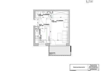 Rzut - Mieszkanie na sprzedaż 1 pokój o powierzchni 27,7 m² - numer A34 w Laurowy Zakątek