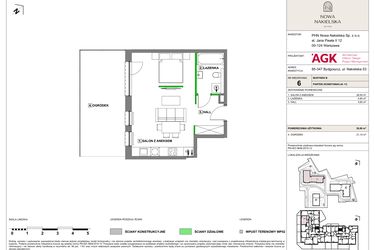 Rzut - Mieszkanie na sprzedaż 1 pokój o powierzchni 38 m² - numer NN-B-LM-06 w Nowa Nakielska by PHN