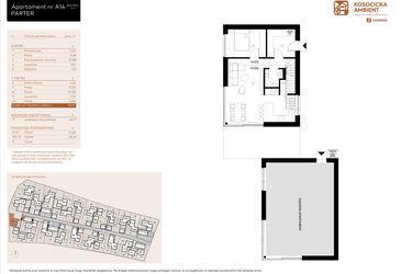 Rzut - Mieszkanie na sprzedaż 5 pokoi o powierzchni 99,97 m² - numer A14 w Kosocicka Ambient