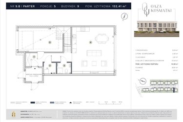 Rzut - Dom na sprzedaż 5 pokoi o powierzchni 159,96 m² - numer 9.B w Oaza Kosmatki