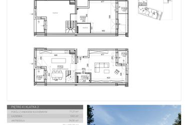 Rzut - Mieszkanie na sprzedaż 1 pokój o powierzchni 113,76 m² - numer 74 w Wave etap II