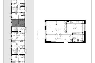 Rzut - Mieszkanie na sprzedaż 1 pokój o powierzchni 37,12 m² - numer B4-M7 w Śląska Park