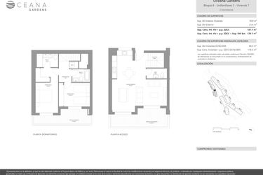 Rzut - Mieszkanie na sprzedaż 2 pokoje o powierzchni 76 m² - numer B7 w Oceana Gardens II