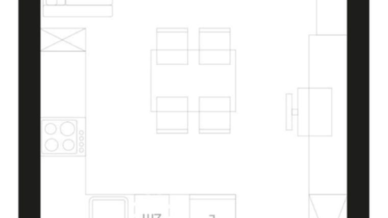 Rzut - Mieszkanie na sprzedaż 1 pokój o powierzchni 32,29 m² - numer M35 w Atrium House