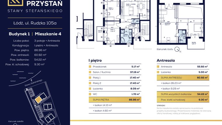 Rzut - Mieszkanie na sprzedaż 3 pokoje o powierzchni 157,18 m² - numer M.4 w Rudzka Przystań