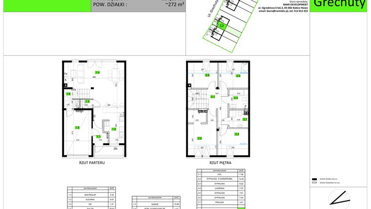 Rzut - Dom na sprzedaż 5 pokoi o powierzchni 114,19 m² - numer C2 w Osiedle Grechuty
