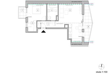 Rzut - Mieszkanie na sprzedaż 2 pokoje o powierzchni 51,76 m² - numer D2_4 w ATAL Zawiślańska