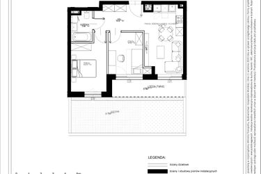 Rzut - Mieszkanie na sprzedaż 3 pokoje o powierzchni 50,03 m² - numer A2 w Osiedle pod Klonami "Klonowa 11"