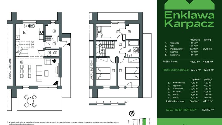 Rzut - Dom na sprzedaż 4 pokoje o powierzchni 82,73 m² - numer 20A w Enklawa Karpacz