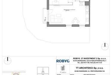 Rzut - Mieszkanie na sprzedaż 3 pokoje o powierzchni 63,54 m² - numer SU3/B/0/4 w Sady Ursynów III
