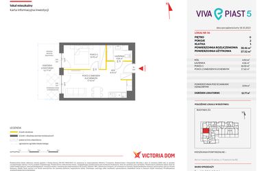 Rzut - Mieszkanie na sprzedaż 2 pokoje o powierzchni 38,53 m² - numer A.6 w Viva Piast 5