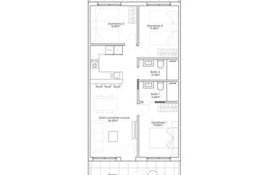 Rzut - Dom na sprzedaż 3 pokoje o powierzchni 67,5 m² - numer 0-7 w Domy w Pilar de la Horadada - 28050948