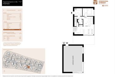 Rzut - Mieszkanie na sprzedaż 5 pokoi o powierzchni 99,97 m² - numer A5 w Kosocicka Ambient