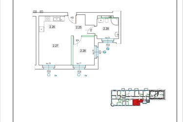 Rzut - Mieszkanie na sprzedaż 2 pokoje o powierzchni 40,51 m² - numer 20 w Kamienica 62